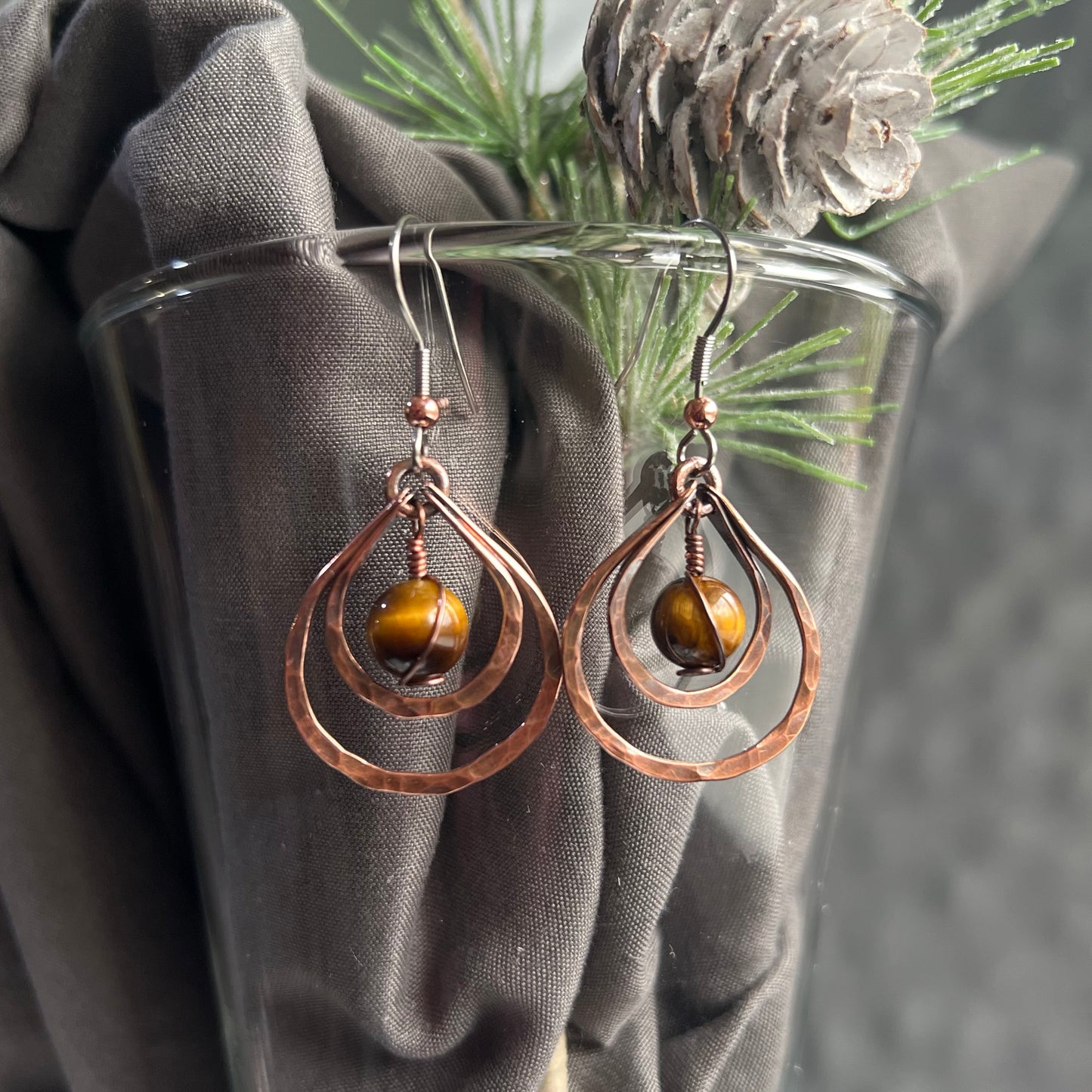 Golden Tigers Eye Earrings