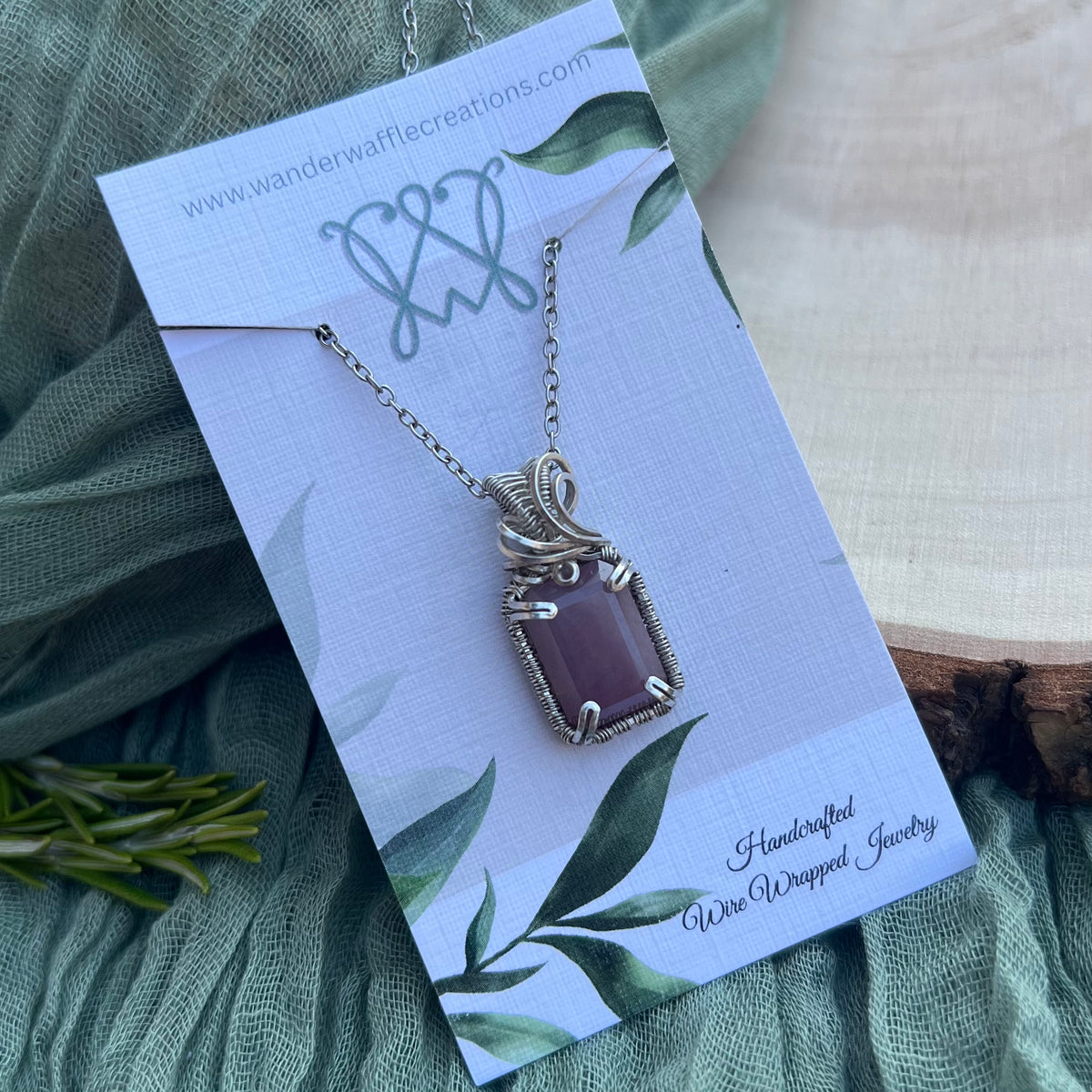 Pink Sapphire Pendant|Argentium Silver Pendant