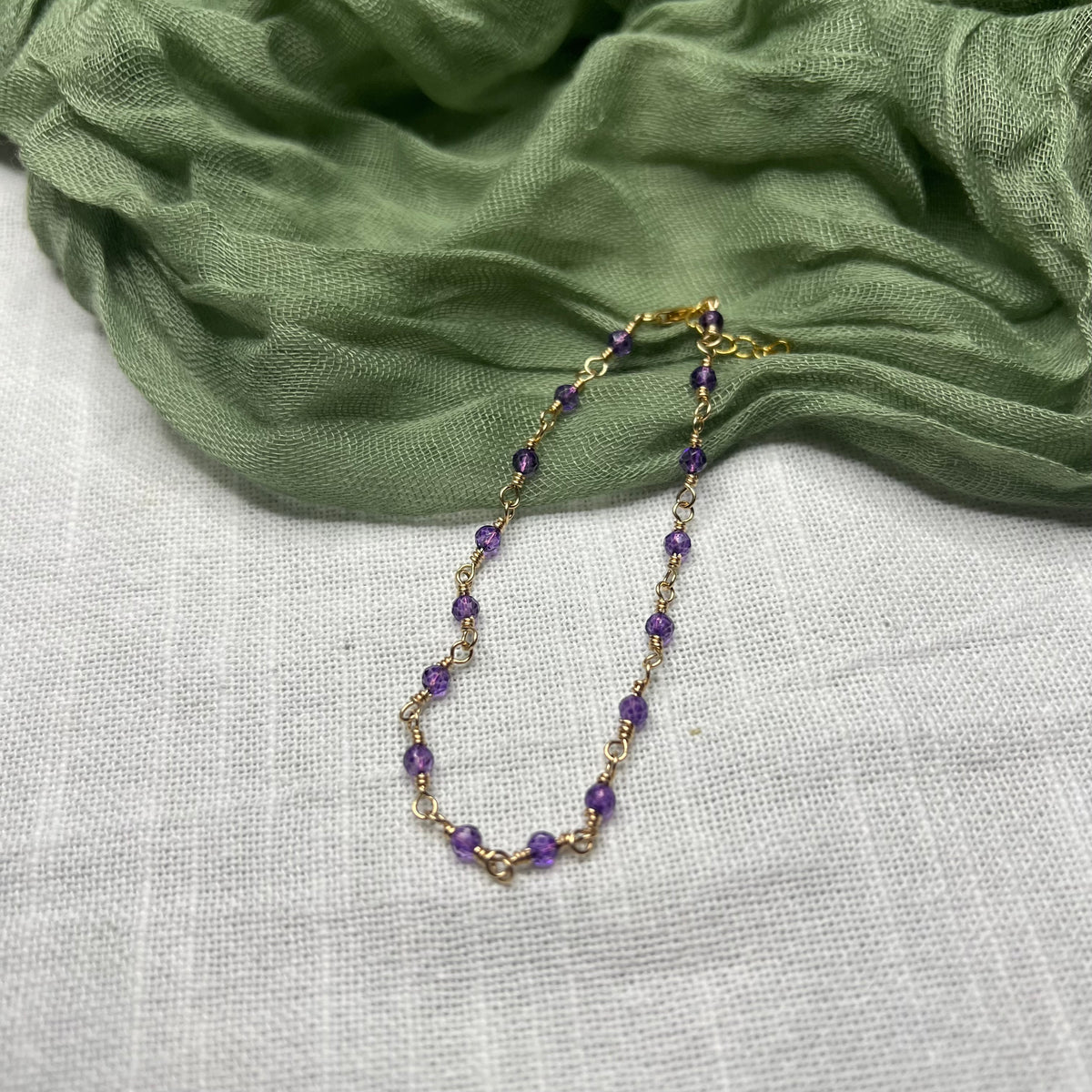 Amethyst Bracelet – 14k Gold Filled