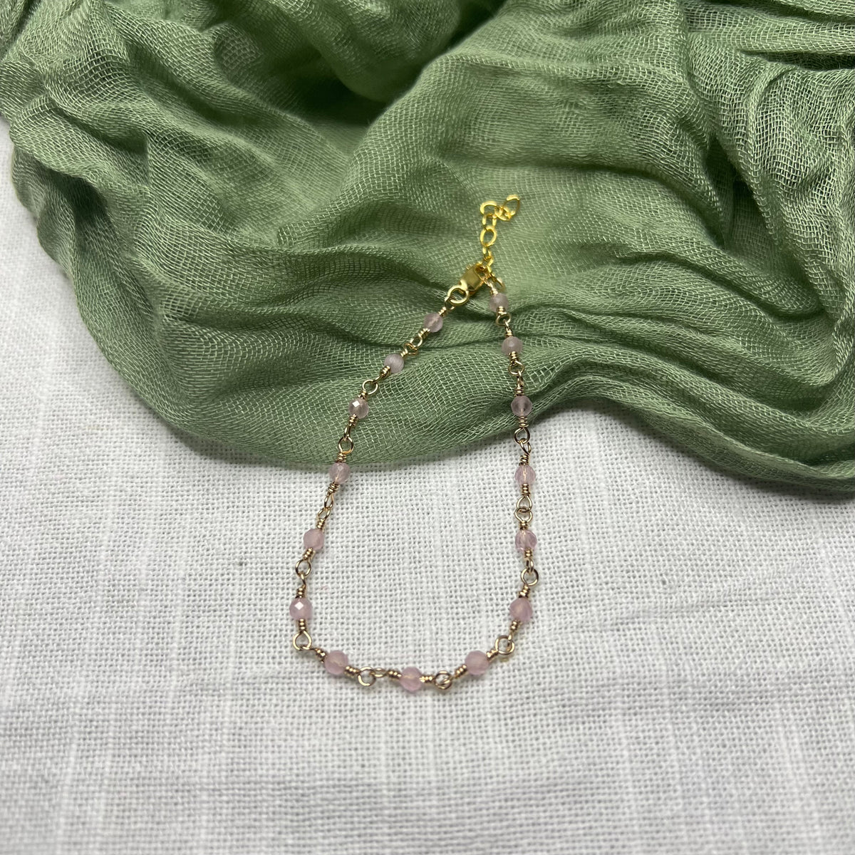 Rose Quartz Bracelet – 14k Gold Filled