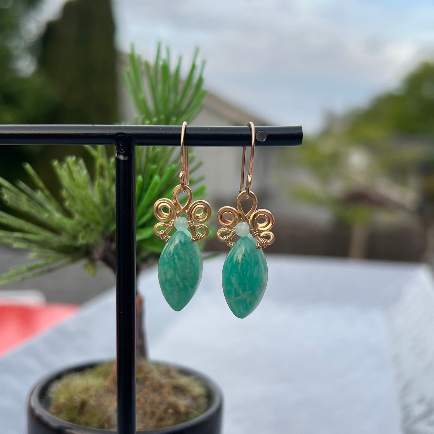 Amazonite in 14k Gold Filled wire