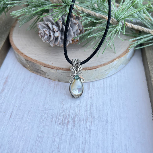 Mother of Pearl with Skye Apatite Pendant