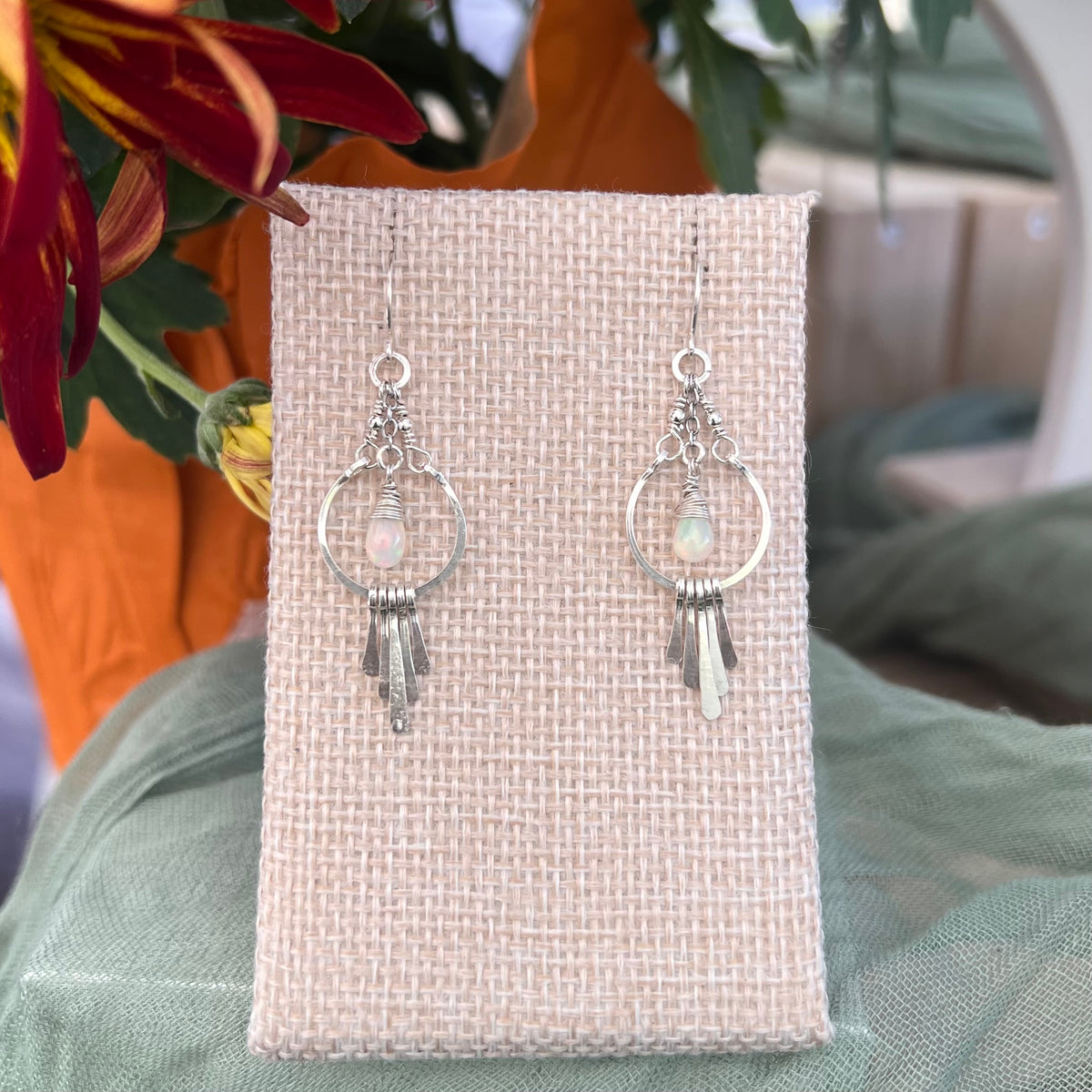 Ethiopian Opal Fringe Earrings