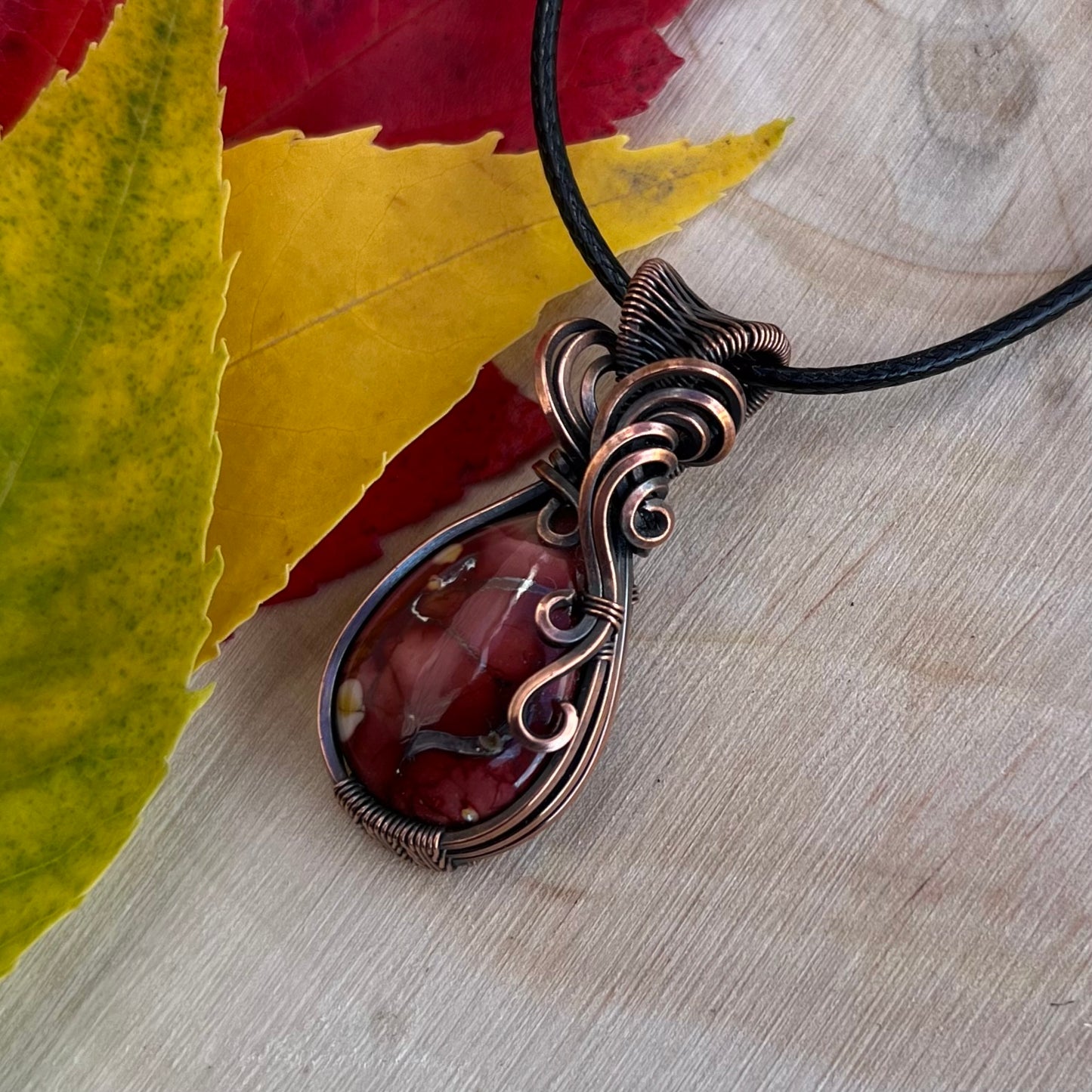 Mookaite Pendant in Copper