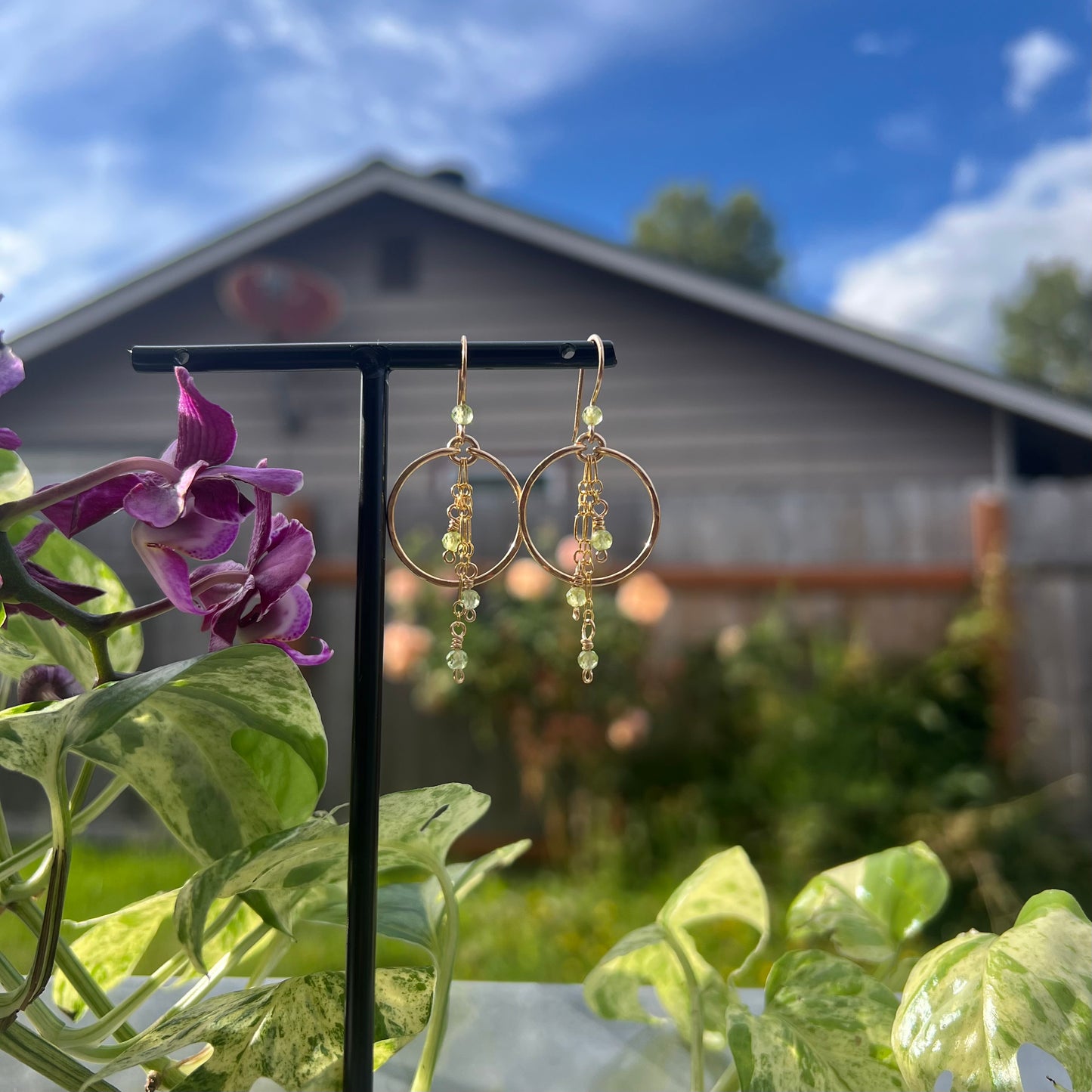 Peridot Earrings in 14k Gold Filled