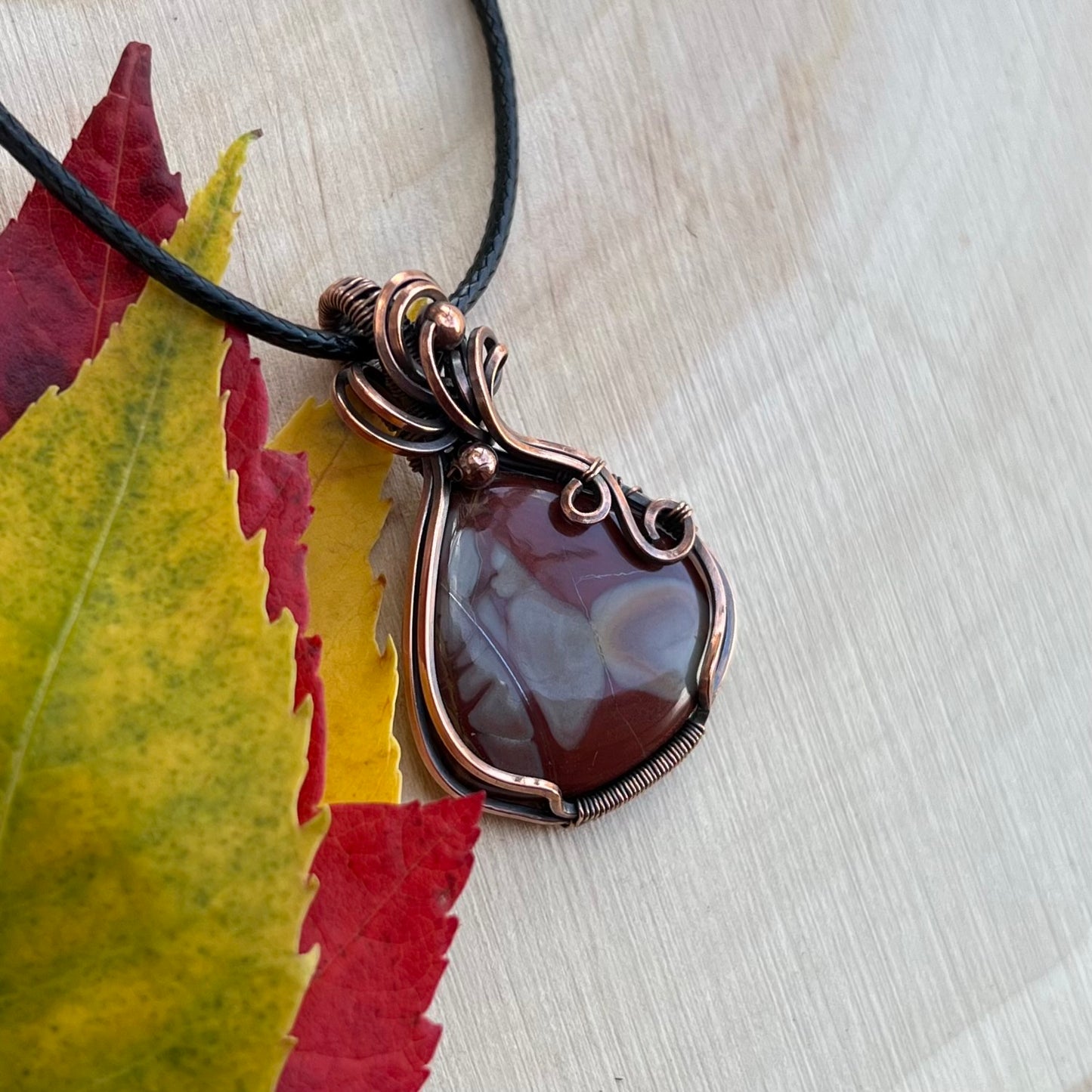 Noreena Jasper Pendant in Copper