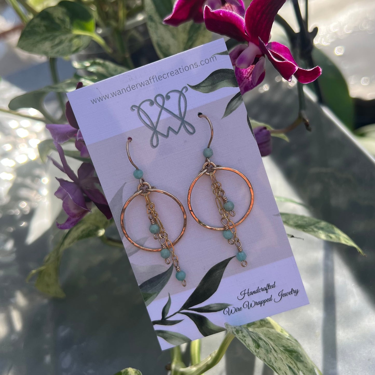 Amazonite Earrings in 14k Gold Filled