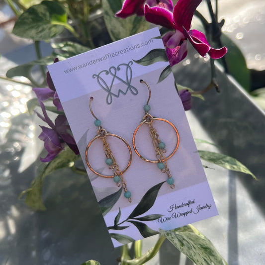 Amazonite Earrings in 14k Gold Filled