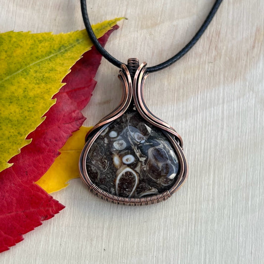 Turritella Fossil Pendant