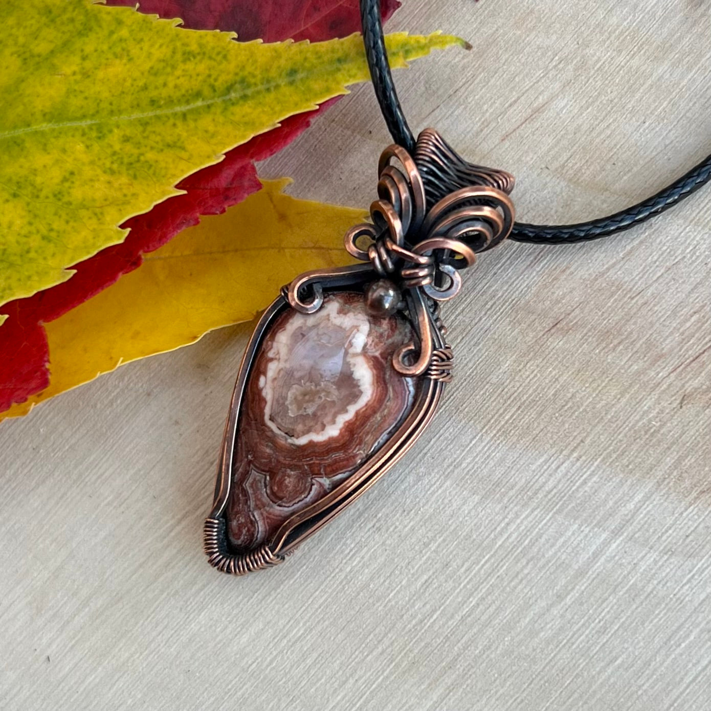 Rosita Jasper Pendant in Copper