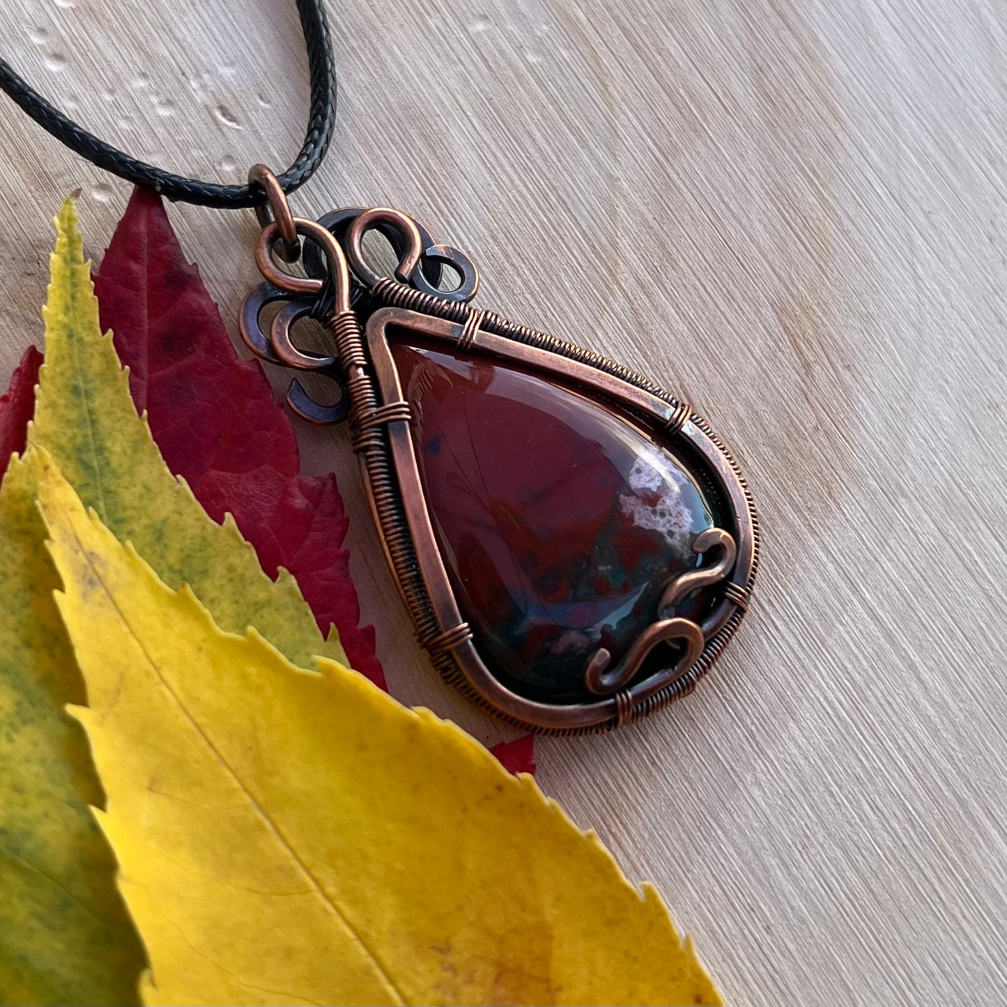 Bloodstone Pendant in Copper