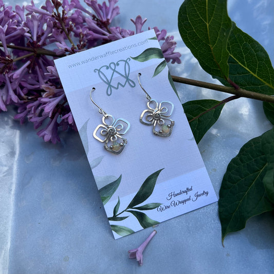 Ethiopian Opal Earrings in Argentium Silver