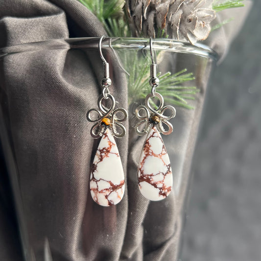 Wild Horse Stone with Tiger’s Eye Earrings