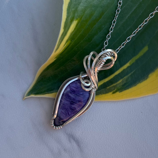 Charoite in Argentium Silver