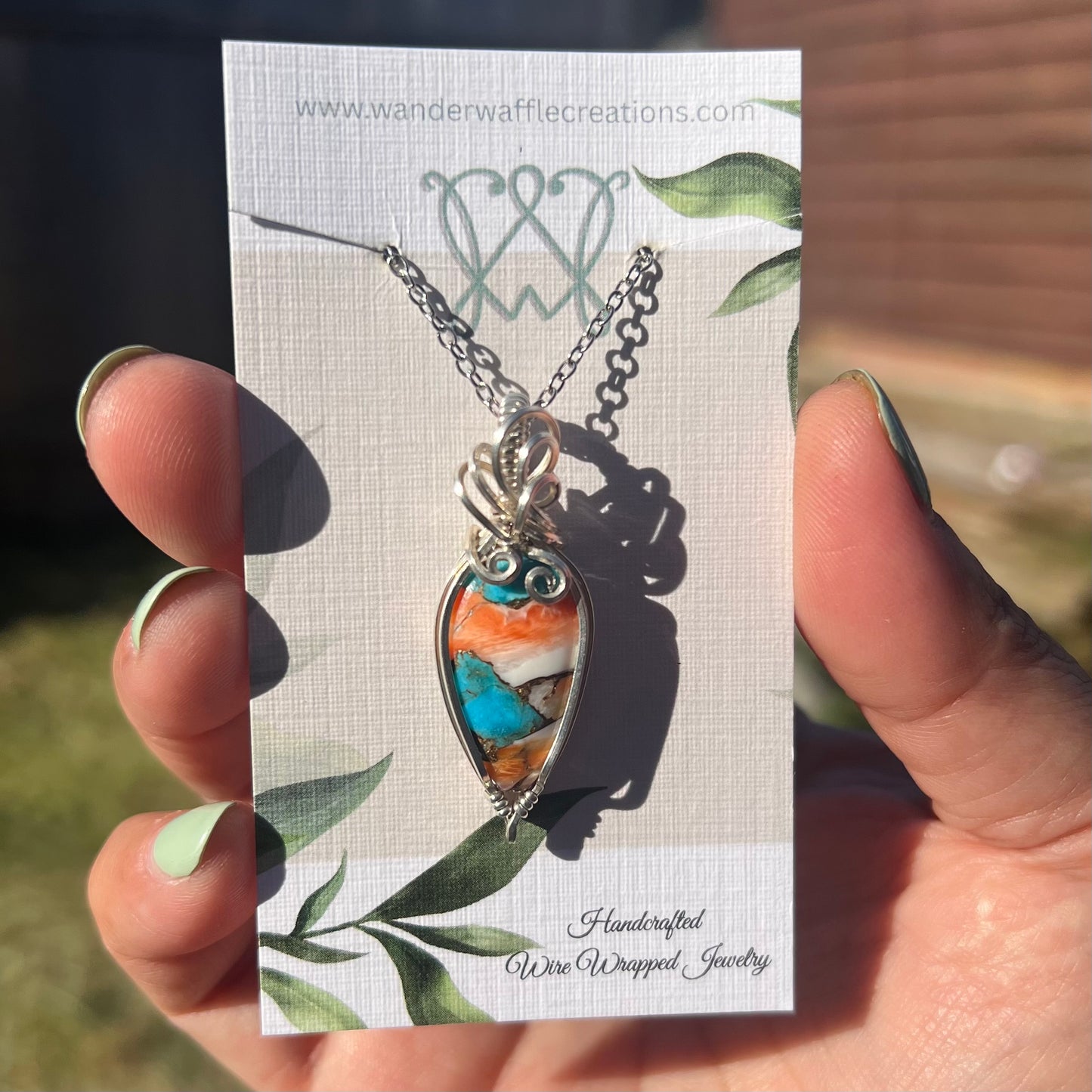 Spiny Oyster Pendant in Argentium Silver