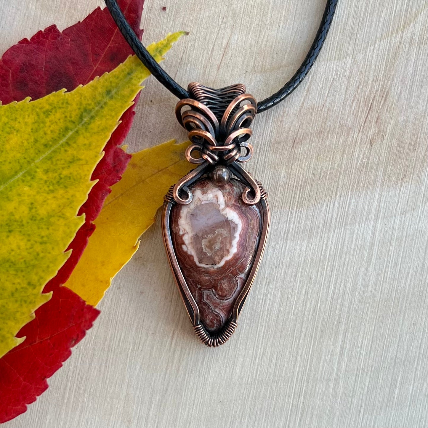 Rosita Jasper Pendant in Copper