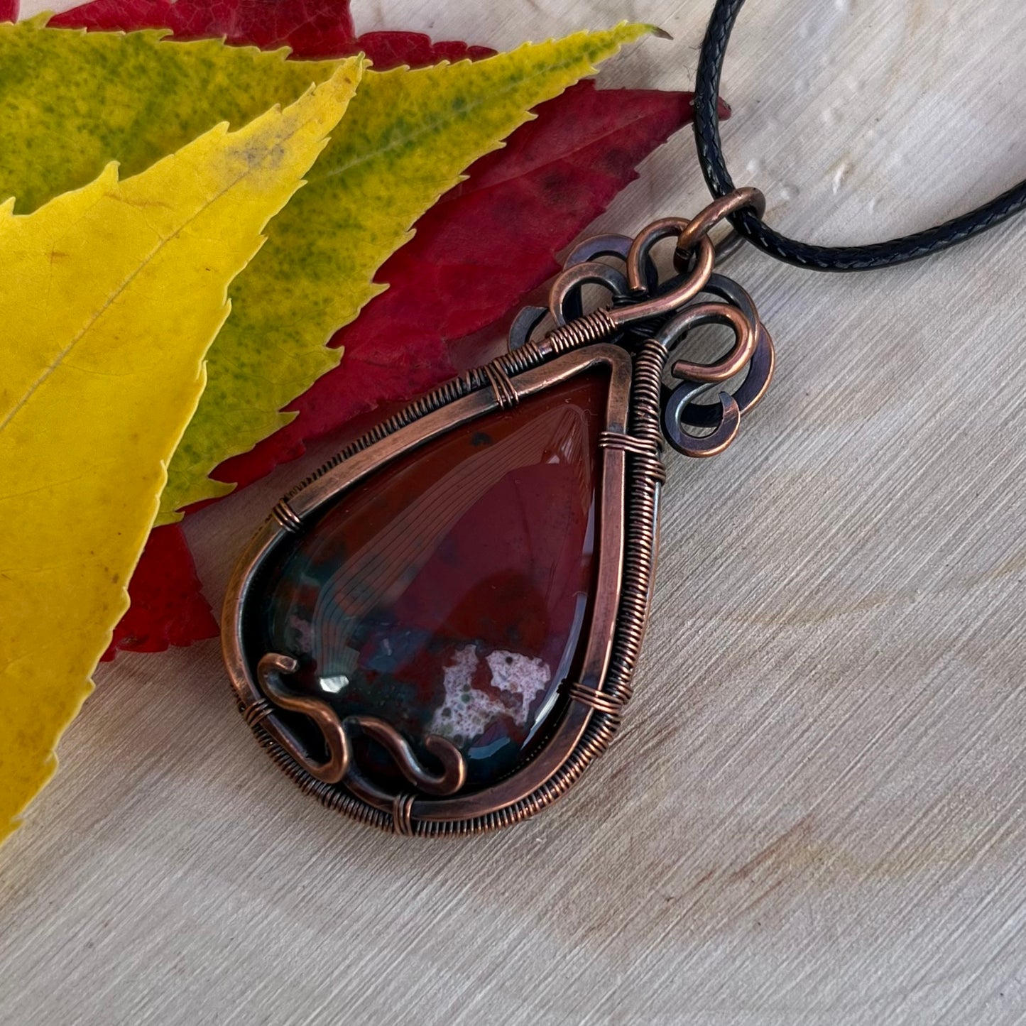 Bloodstone Pendant in Copper