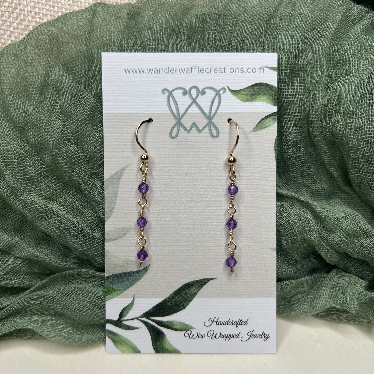 Amethyst Earrings – 14k Gold Filled