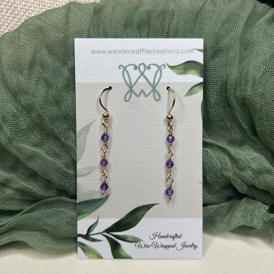 Amethyst Earrings – 14k Gold Filled