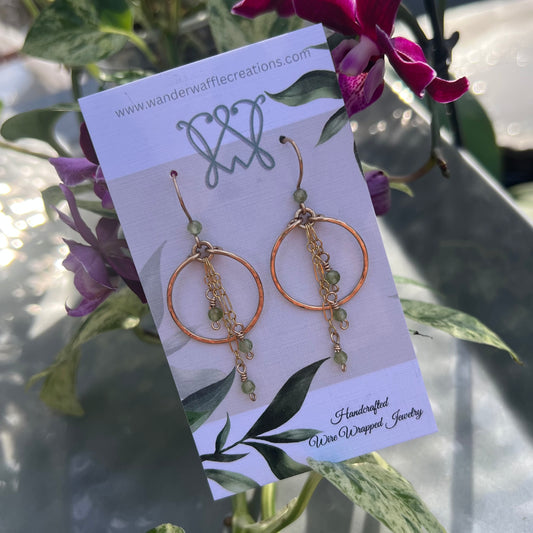 Peridot Earrings in 14k Gold Filled