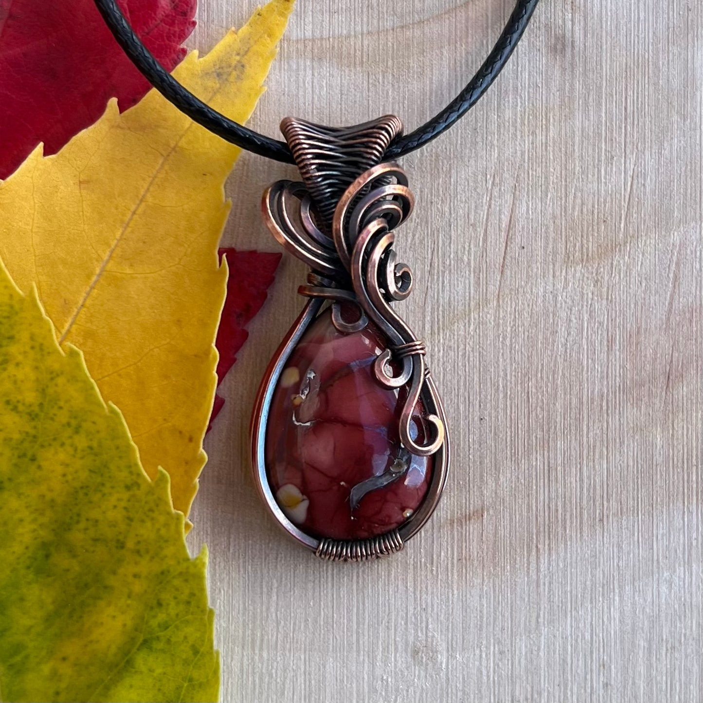 Mookaite Pendant in Copper