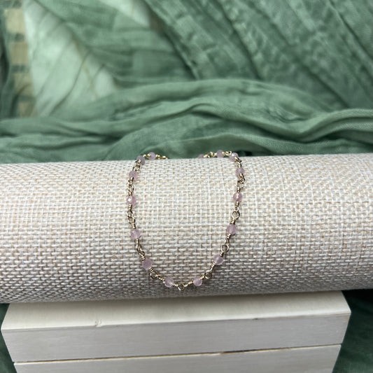 Rose Quartz Bracelet – 14k Gold Filled