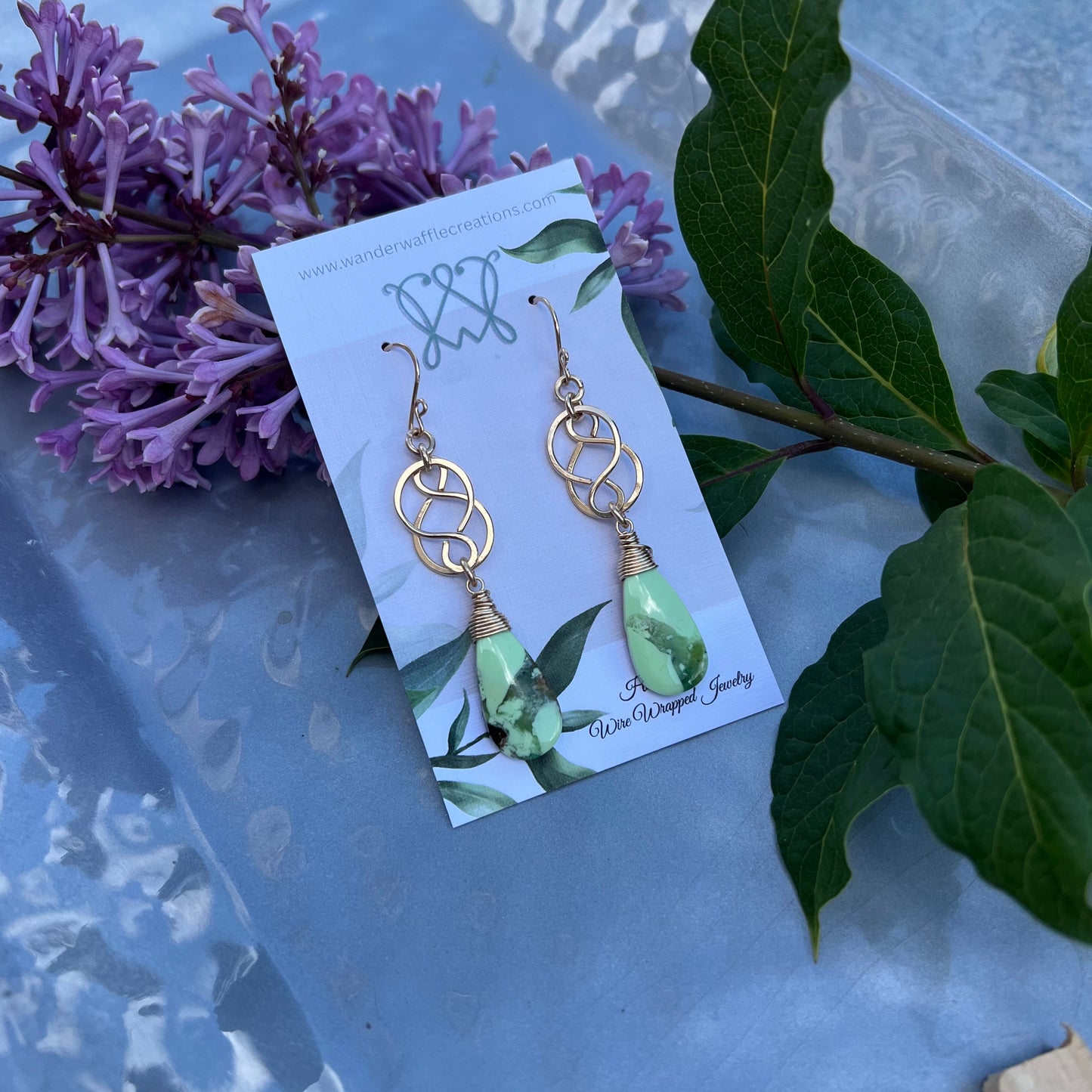 Lemon Chrysoprase in 14k Gold Filled Wire