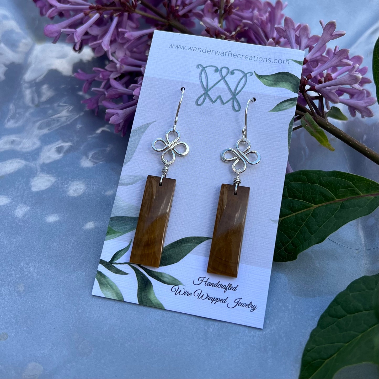 Golden Tiger’s Eye Earrings in Argentium Silver