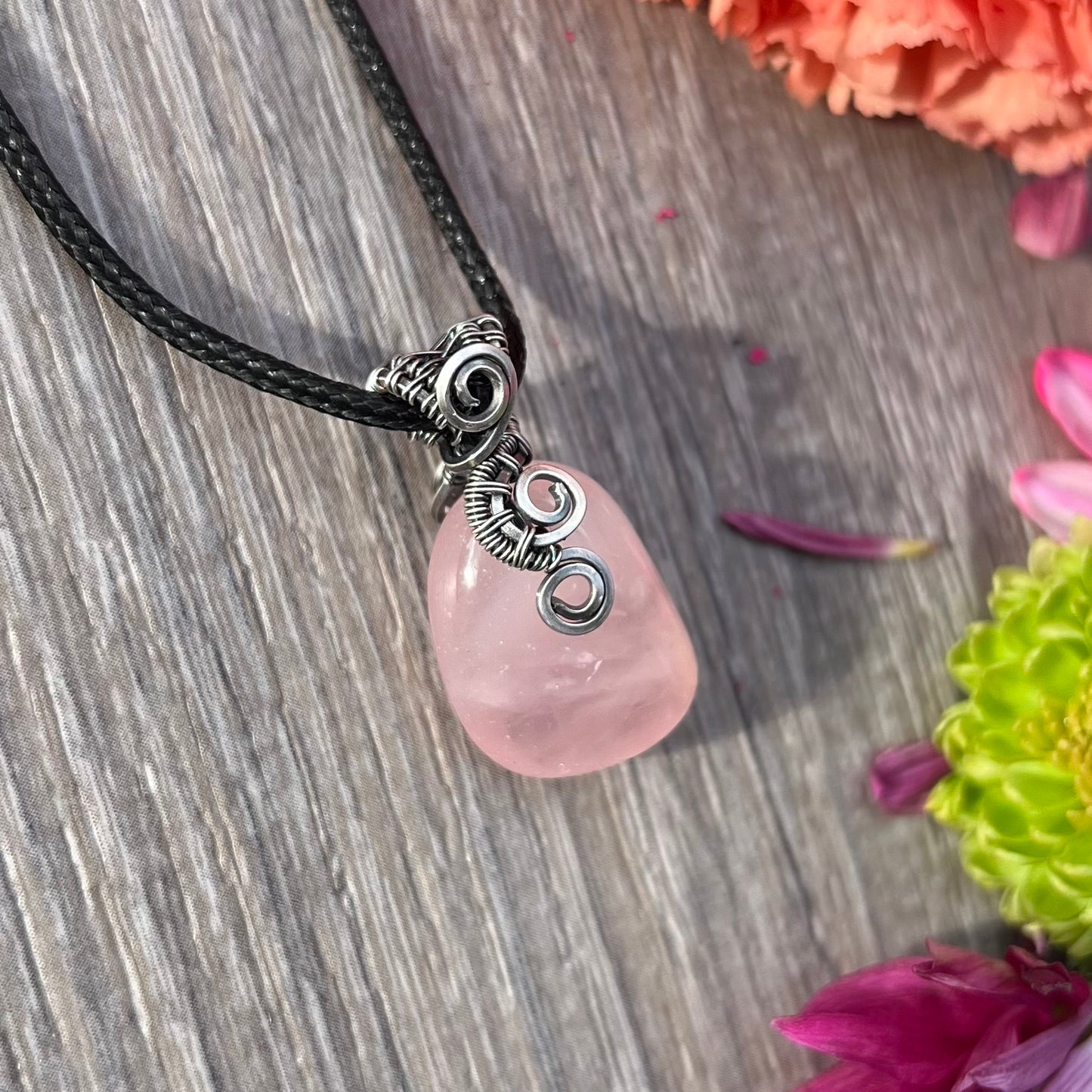 Rose Quartz Tumble Pendant