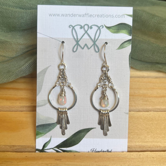 Ethiopian Opal Fringe Earrings