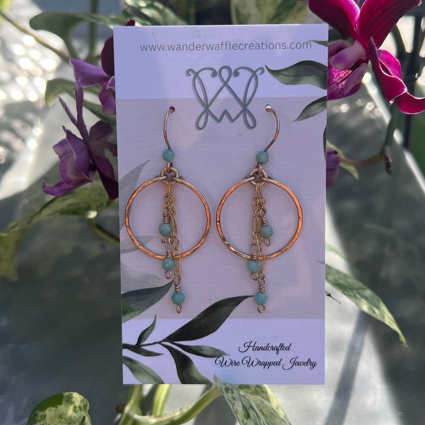 Amazonite Earrings in 14k Gold Filled