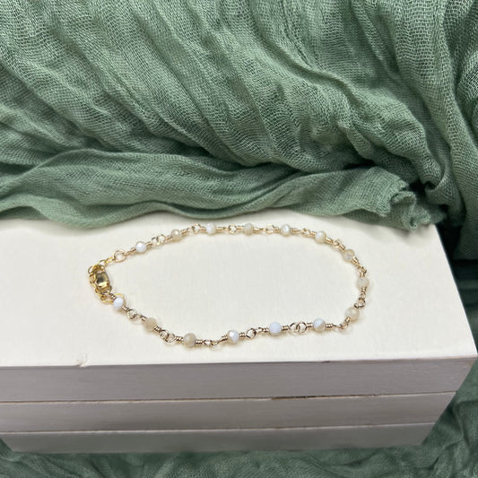 Mother of Pearl Bracelet – 14k Gold Filled