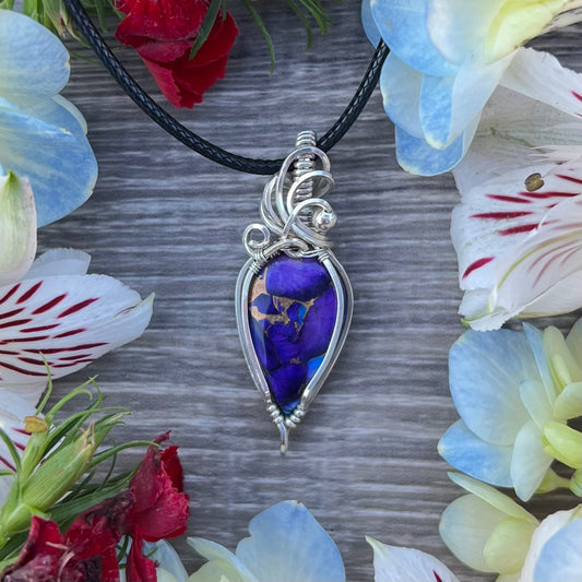 Purple Rose Dahlia in Argentium Silver