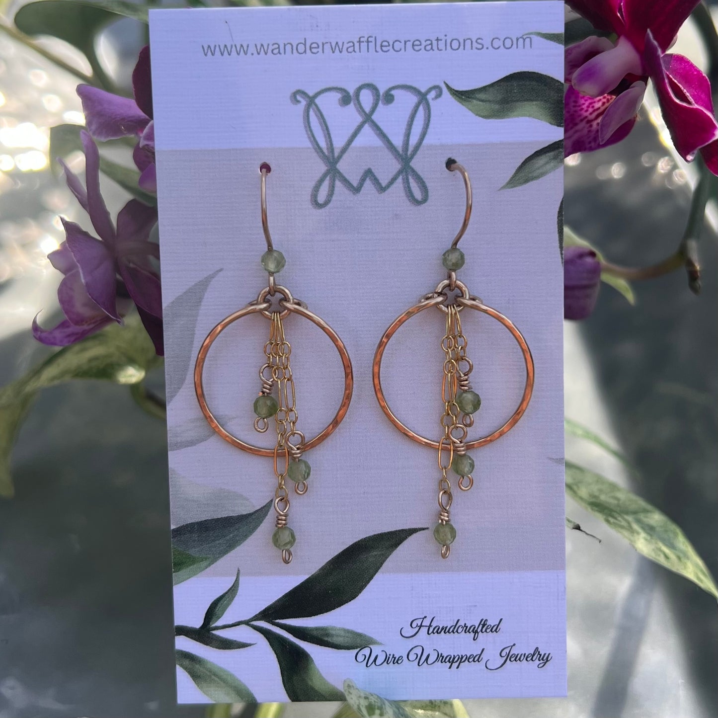 Peridot Earrings in 14k Gold Filled