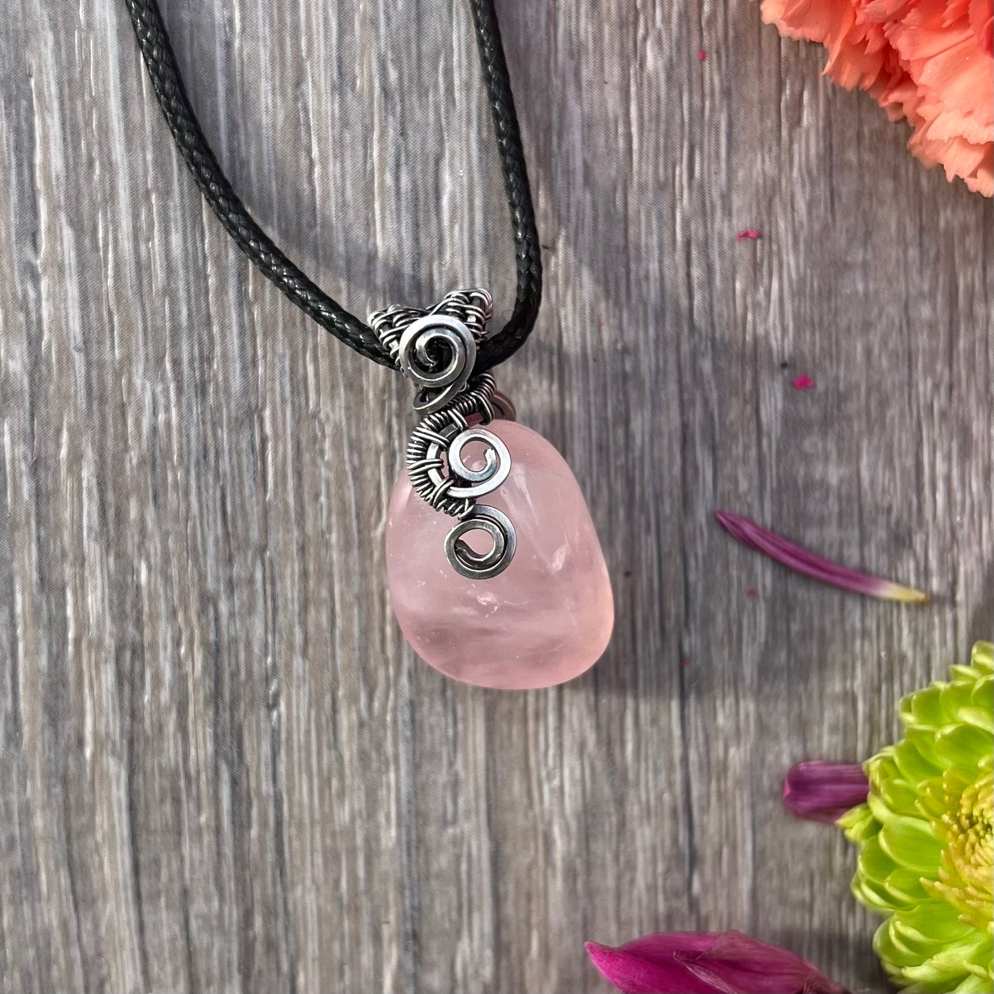 Rose Quartz Tumble Pendant