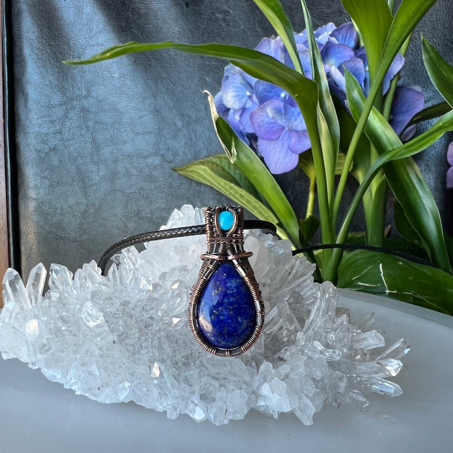 Lapis Lazuli with Turquoise Pendant