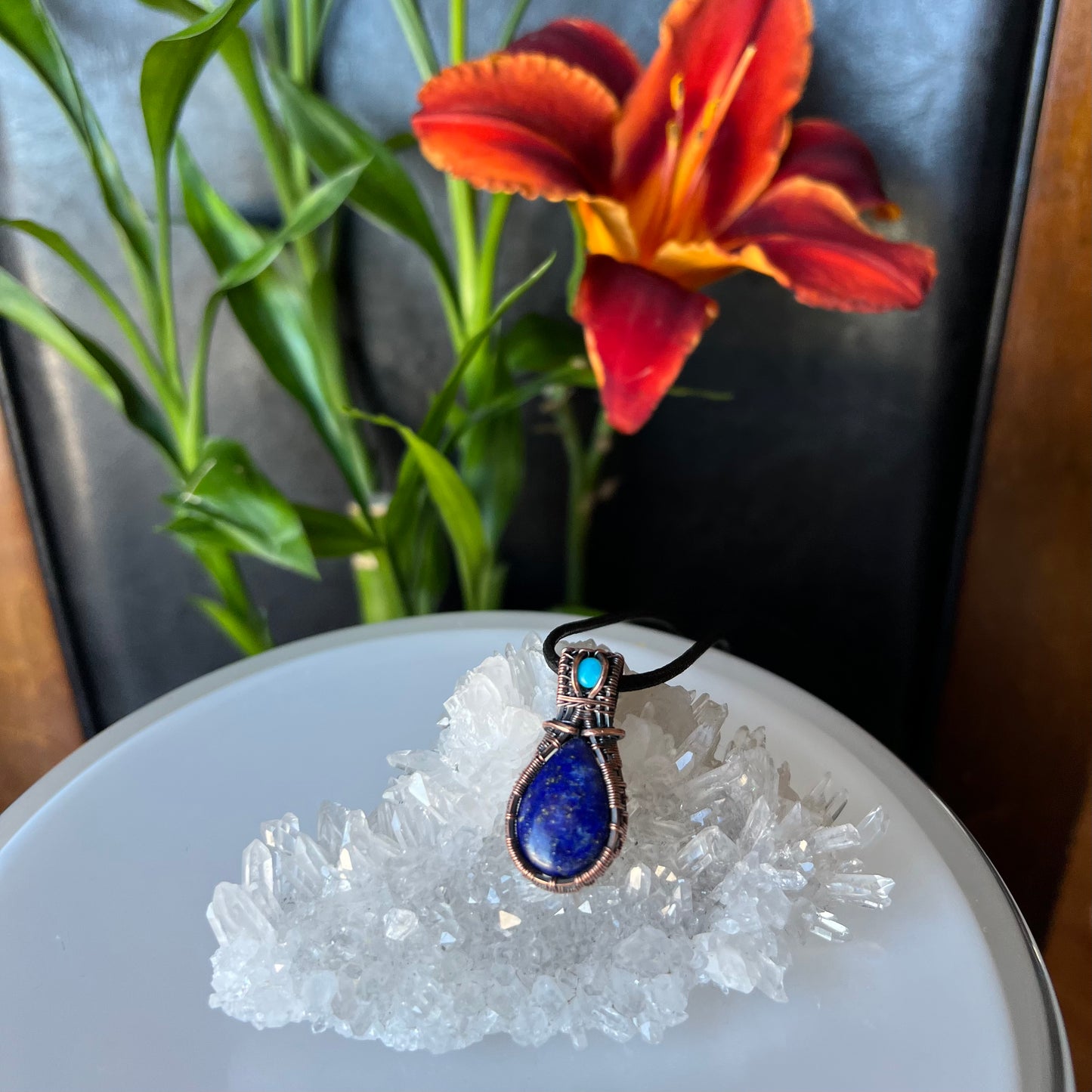 Lapis Lazuli with Turquoise Pendant