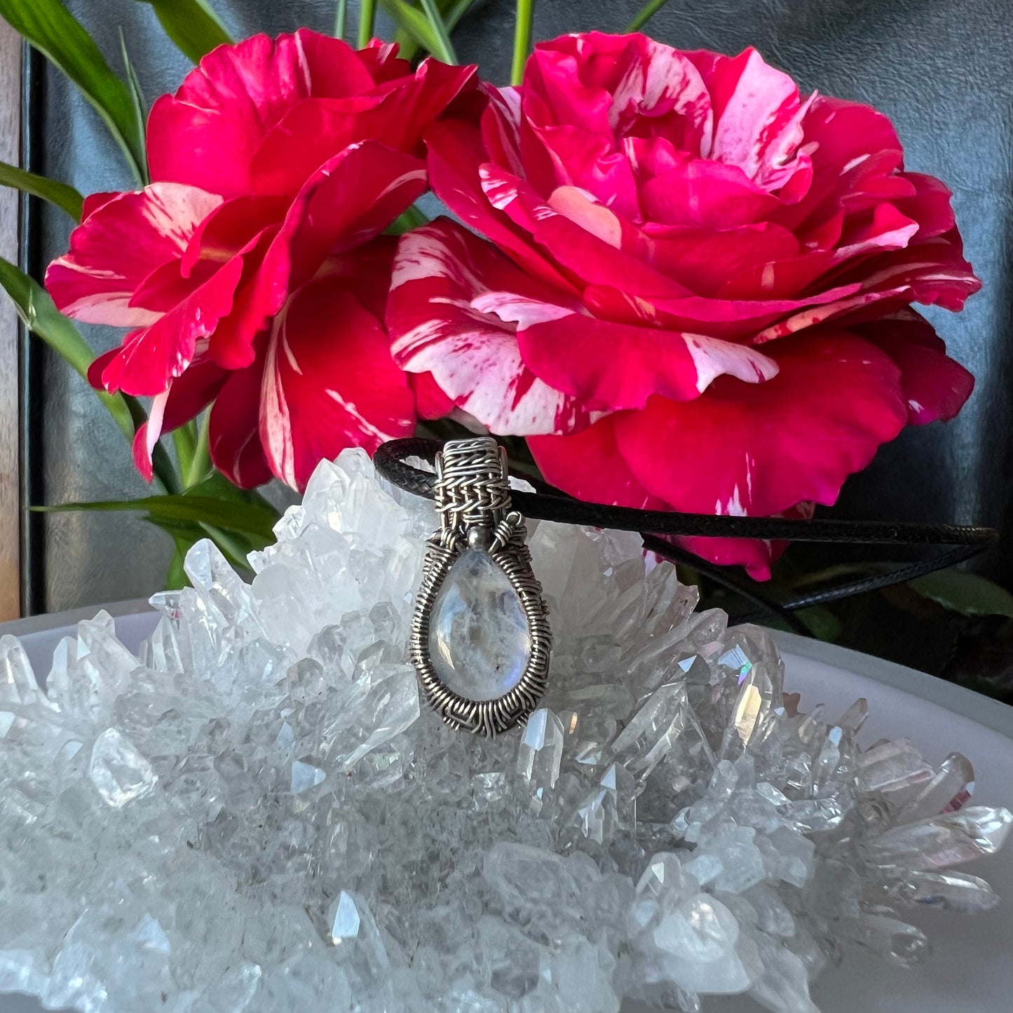 Mini Rainbow Moonstone Pendant