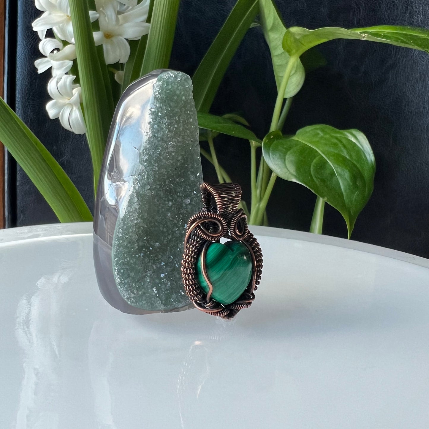 Malachite Heart Pendant